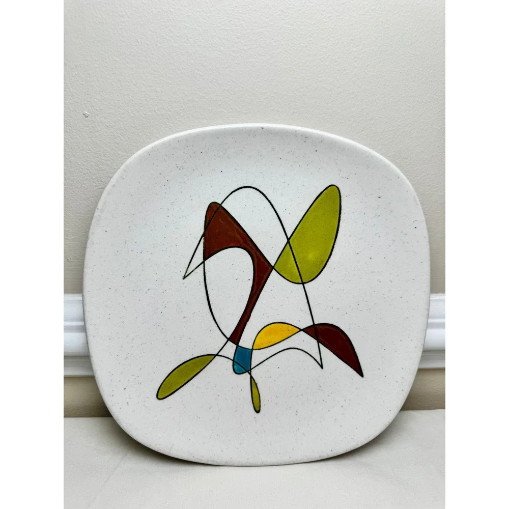 VTG Metlox Poppytrail MCM Dinner Plate‎ Free Form Atomic Mobile 10.25